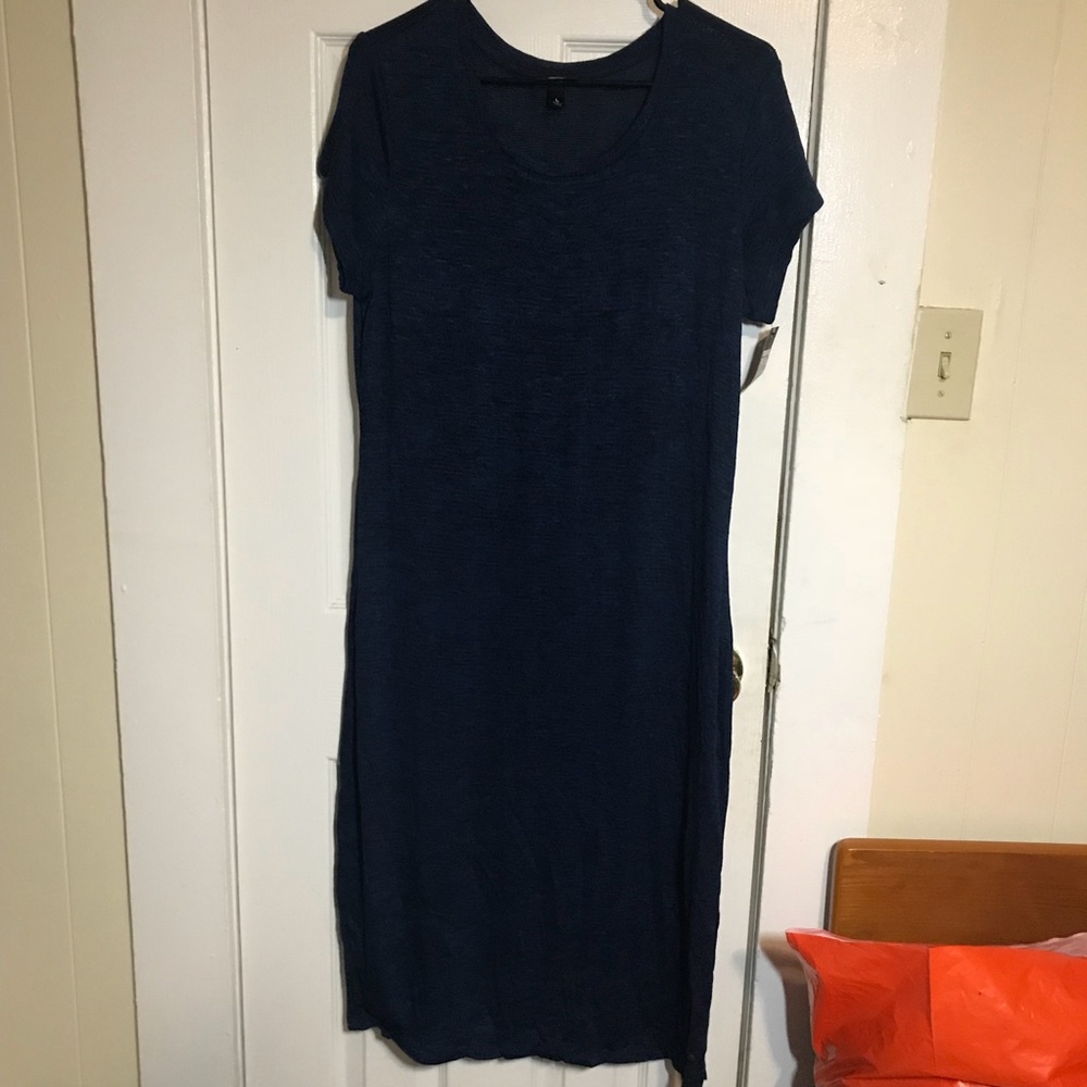 NWT mossimo navy blue knit maxi dress large
